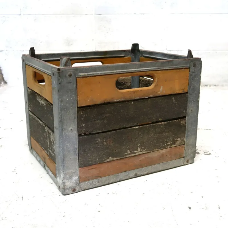 ビンテージ ウッド×メタル ボックス