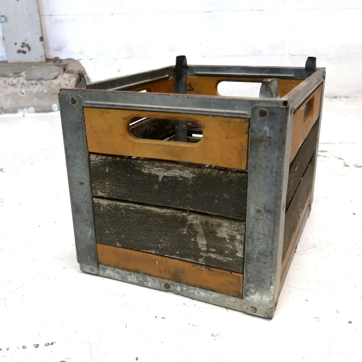 ビンテージ ウッド×メタル ボックス