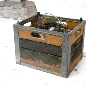 ビンテージ ウッド×メタル ボックス