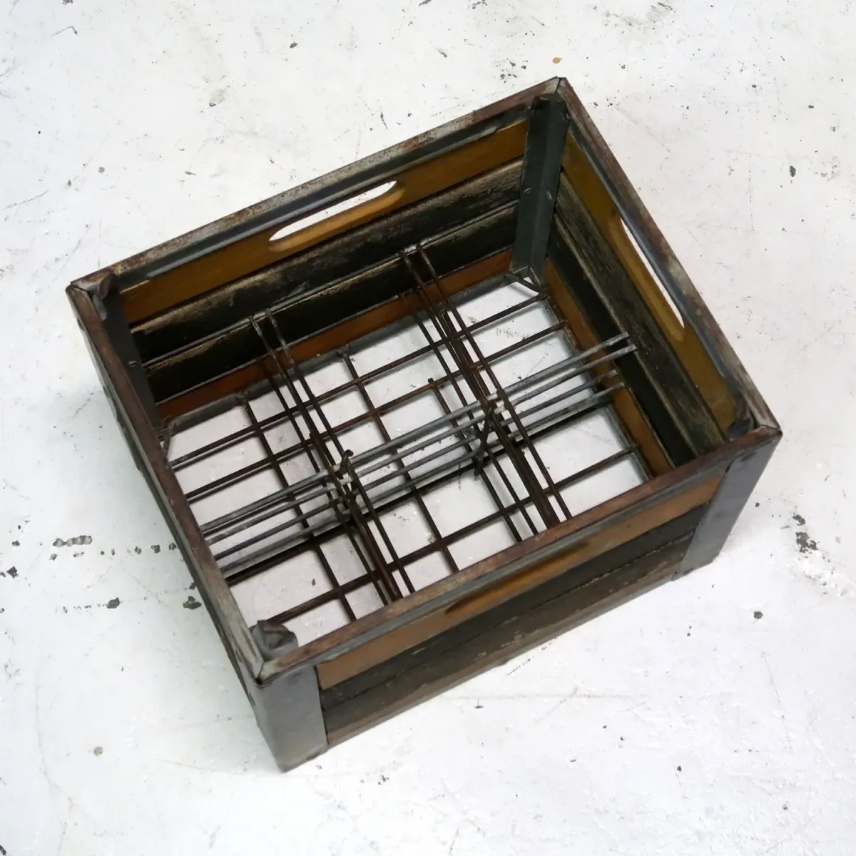 ビンテージ ウッド×メタル ボックス