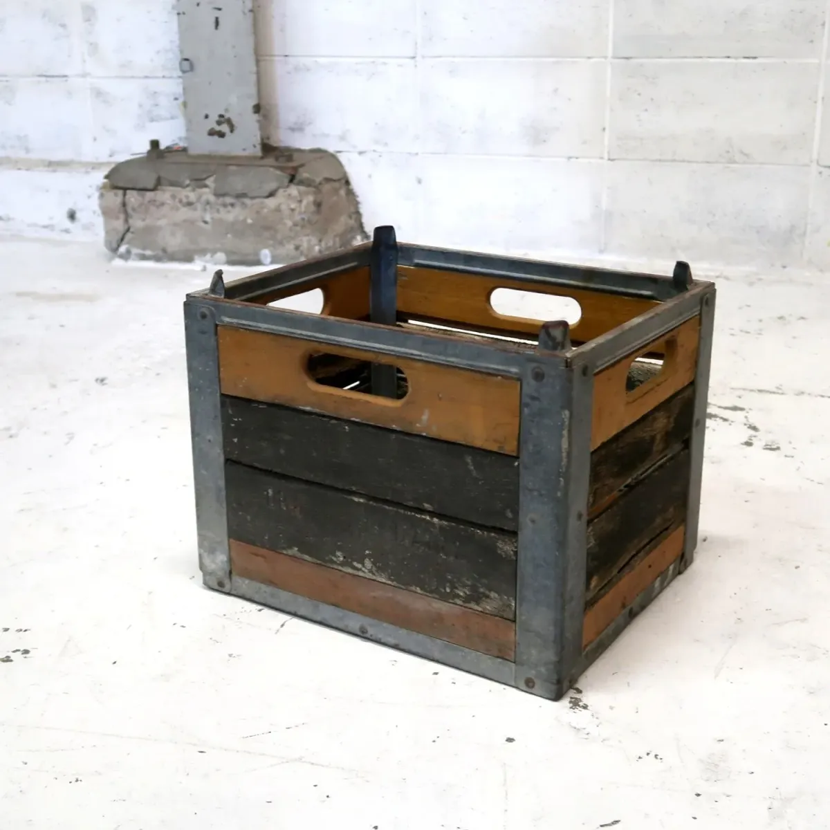 ビンテージ ウッド×メタル ボックス