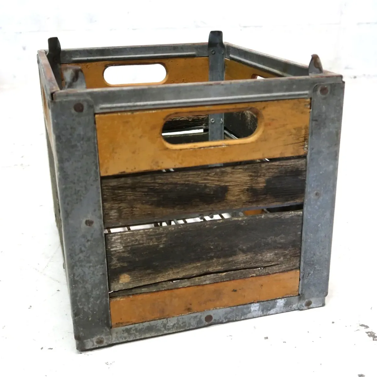ビンテージ ウッド×メタル ボックス