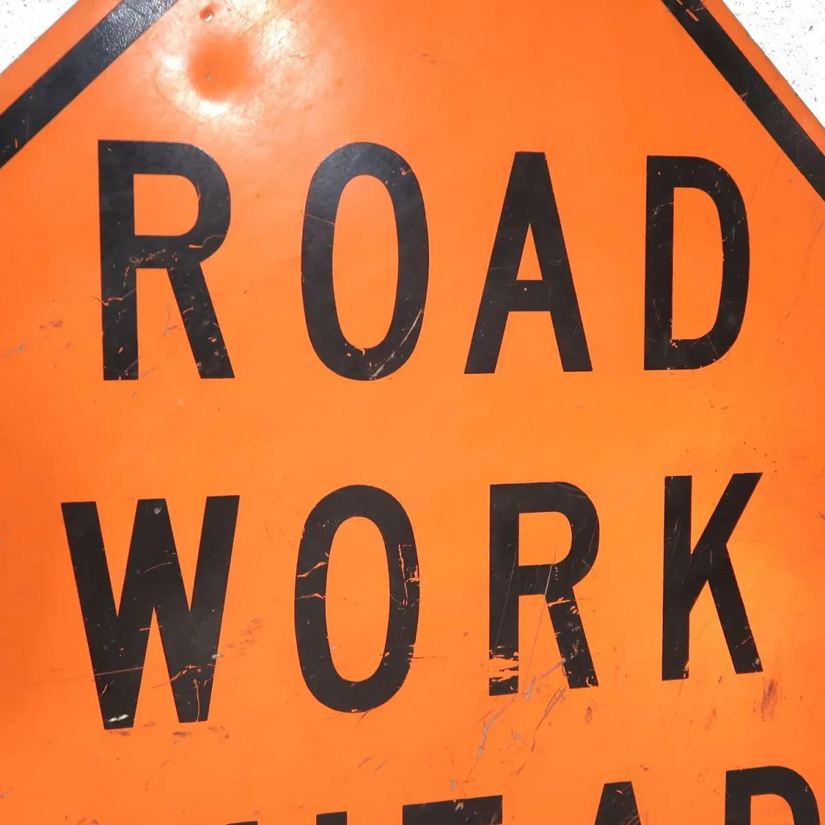 ROAD WORK AHEAD ビンテージ 大型ロードサイン