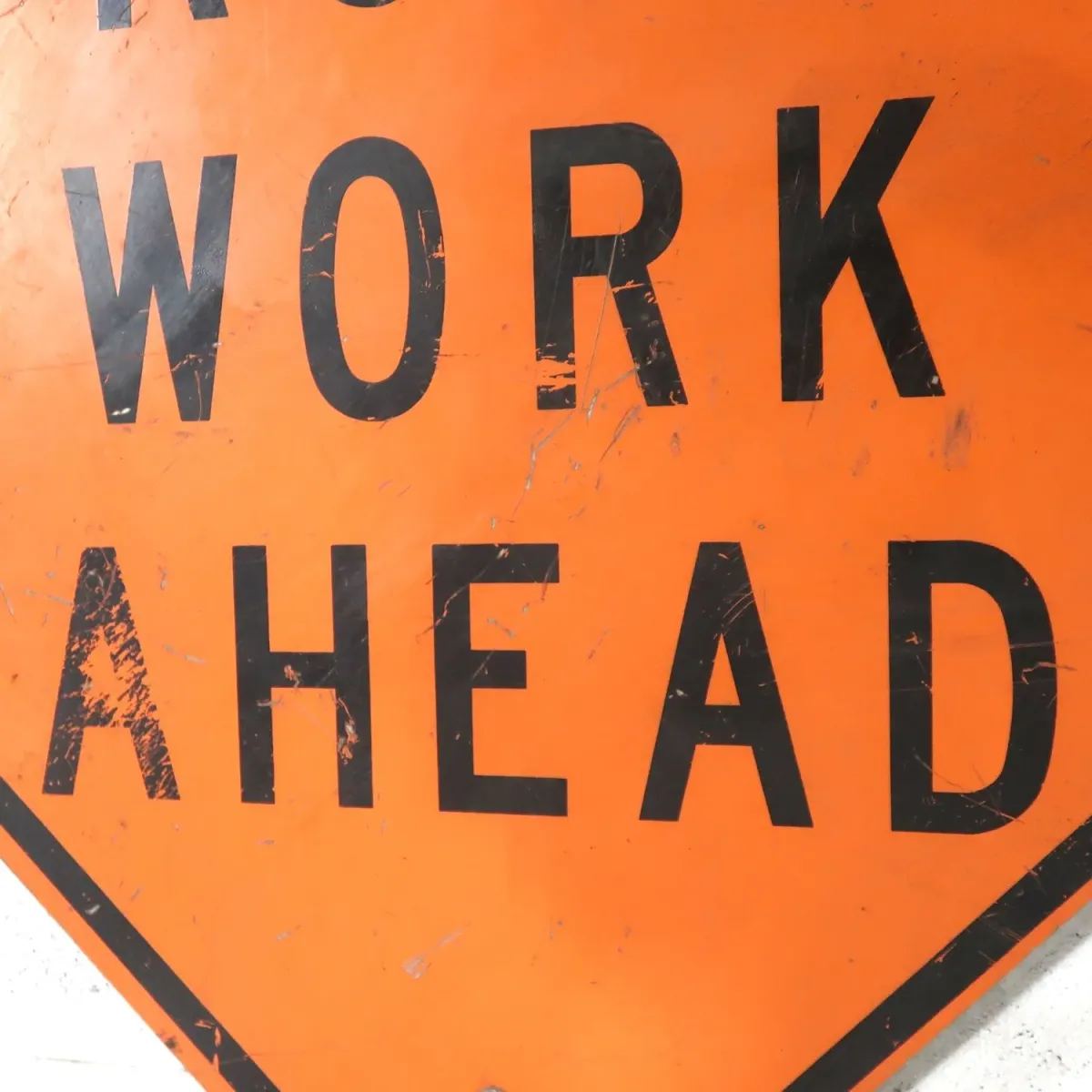 ROAD WORK AHEAD ビンテージ 大型ロードサイン