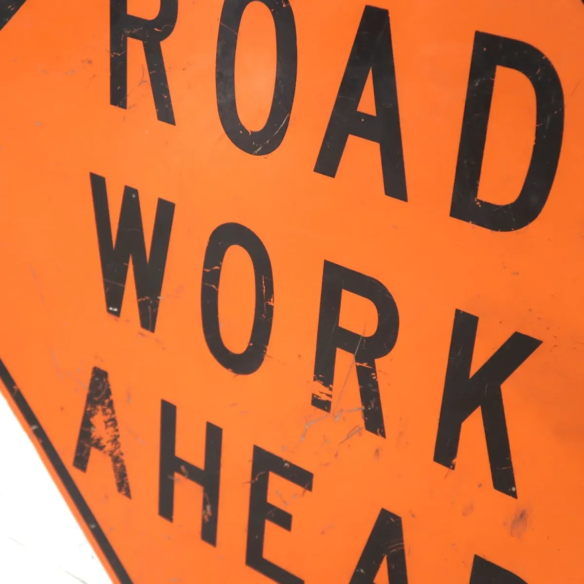 ROAD WORK AHEAD ビンテージ 大型ロードサイン