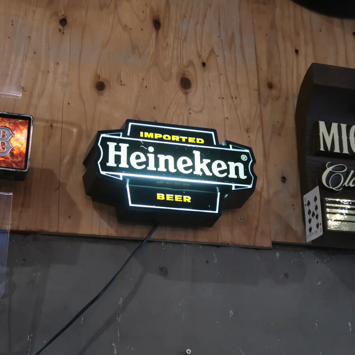 Heineken ビンテージ ライトサイン