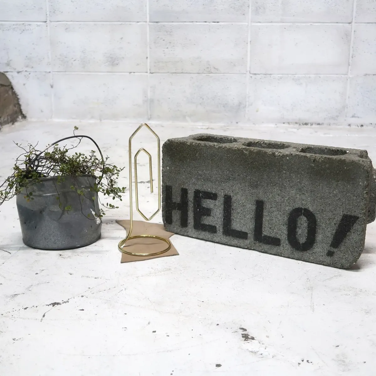 ビンテージ ワイヤーメタル メモスタンド