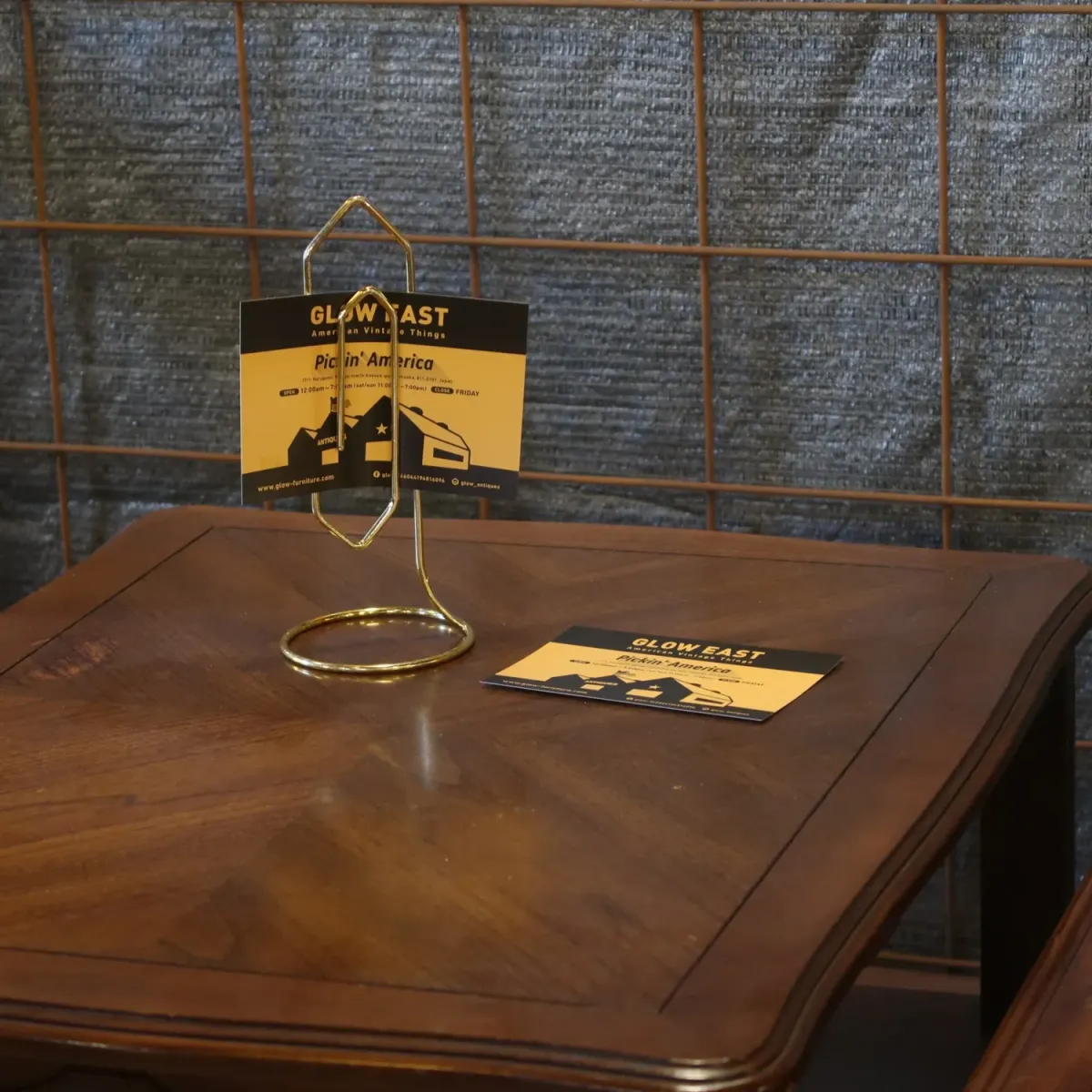 ビンテージ ワイヤーメタル メモスタンド