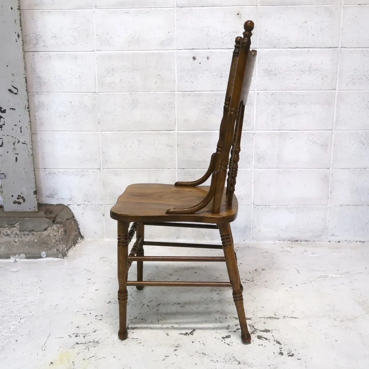 アンティーク ウッド ハイバッグチェア