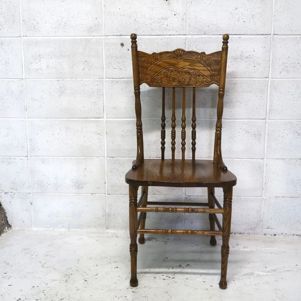 アンティーク ウッド ハイバッグチェア