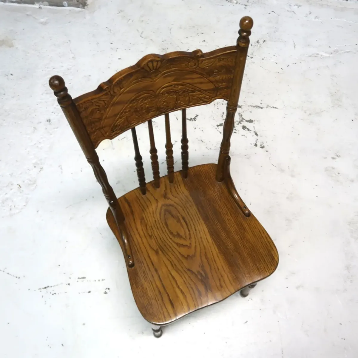 アンティーク ウッド ハイバッグチェア