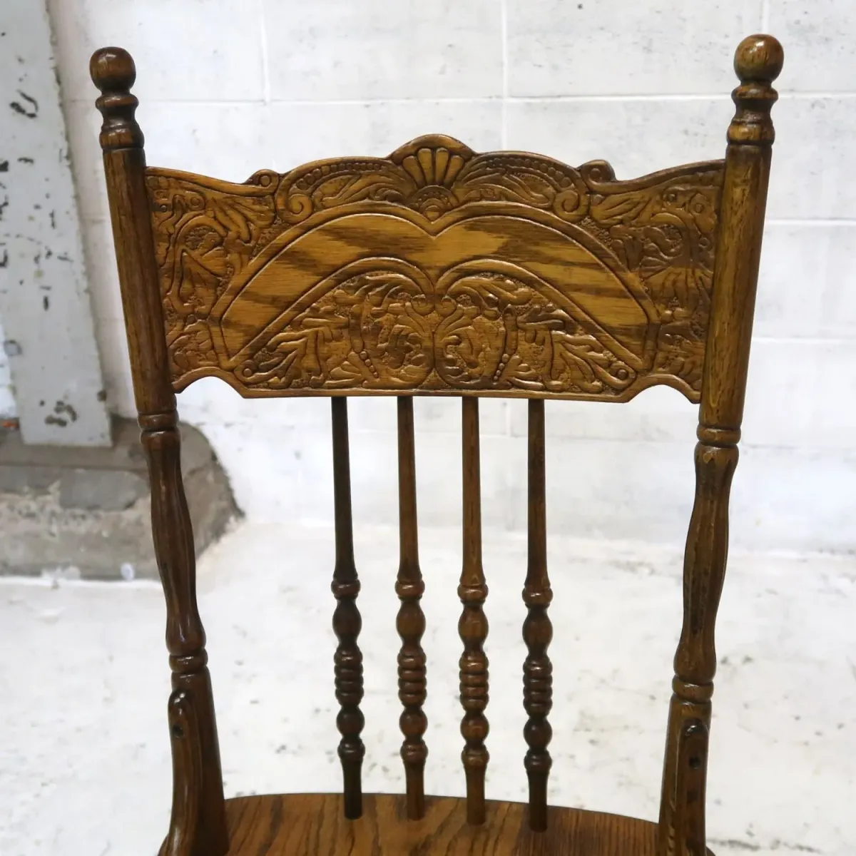 アンティーク ウッド ハイバッグチェア