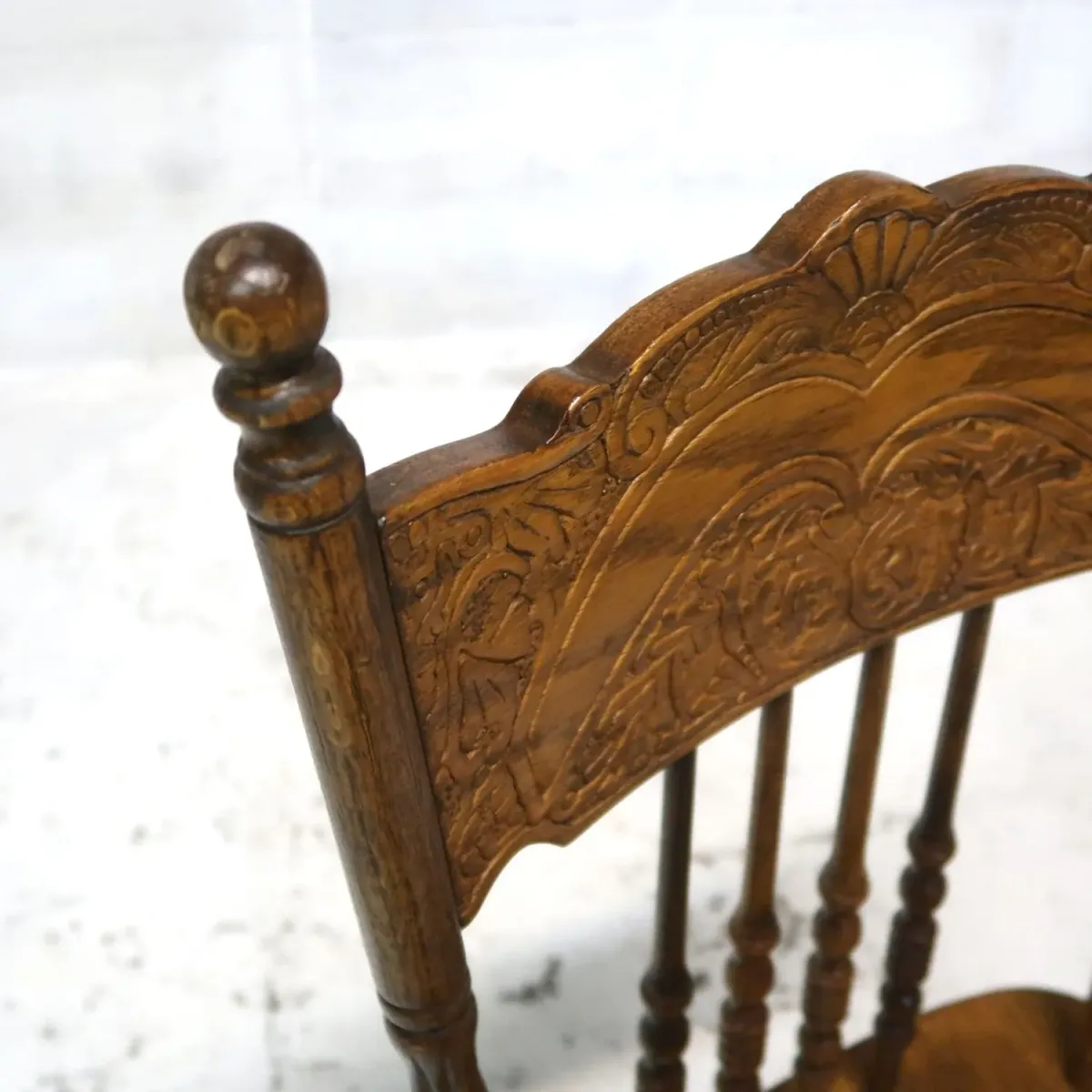 アンティーク ウッド ハイバッグチェア