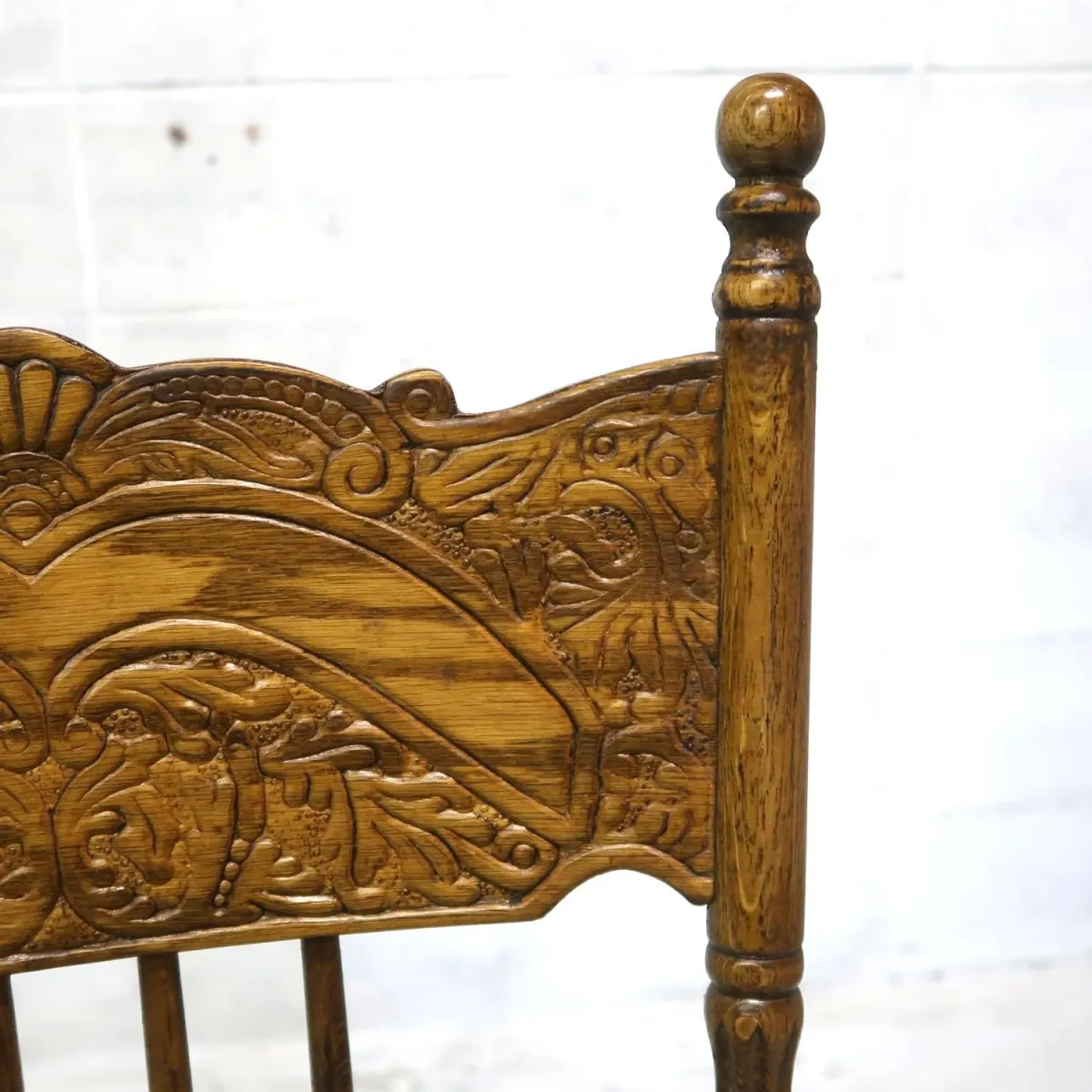 アンティーク ウッド ハイバッグチェア