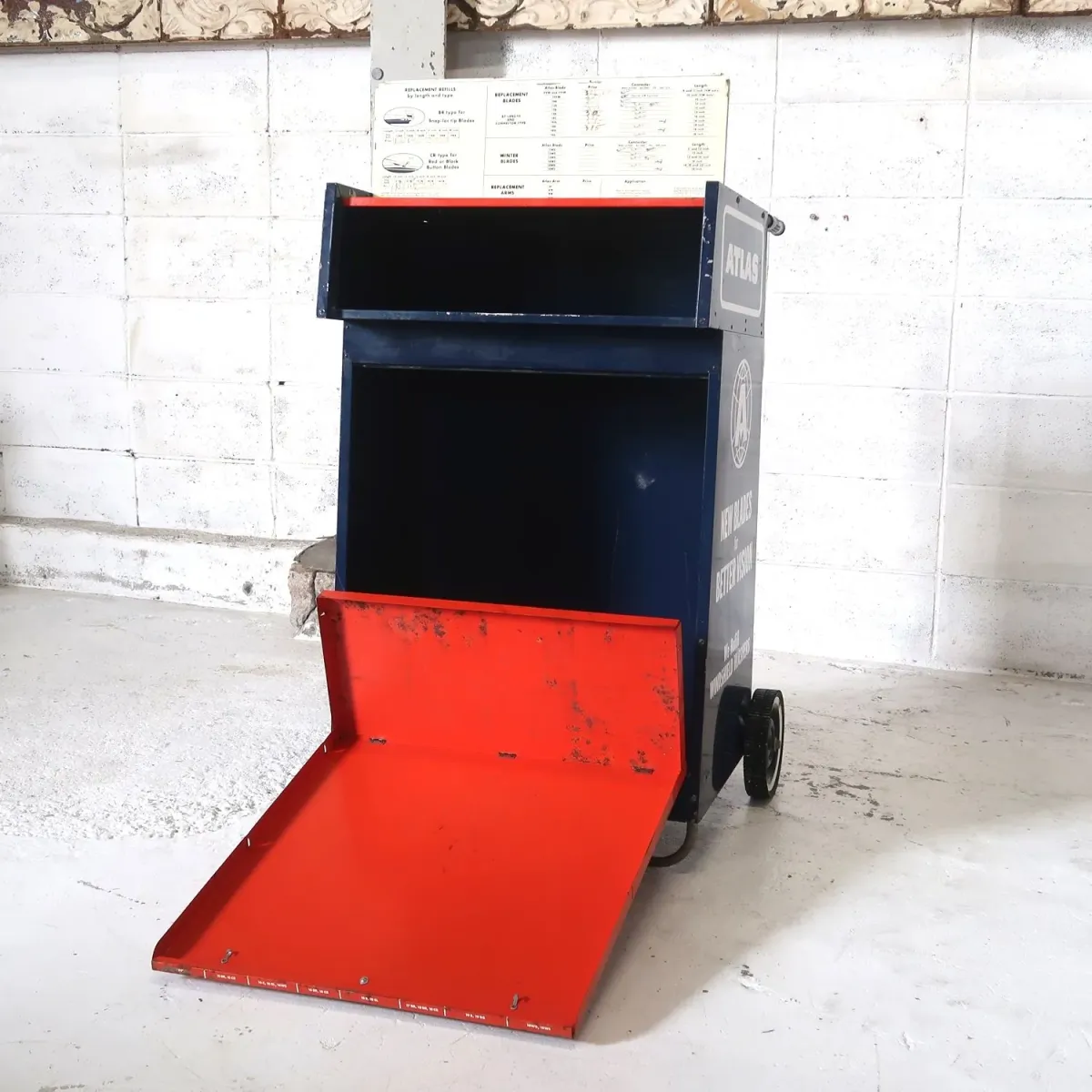 50～60's ATLAS ビンテージ メタルキャビネット ワゴン