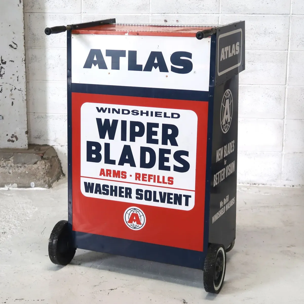 50～60's ATLAS ビンテージ メタルキャビネット ワゴン