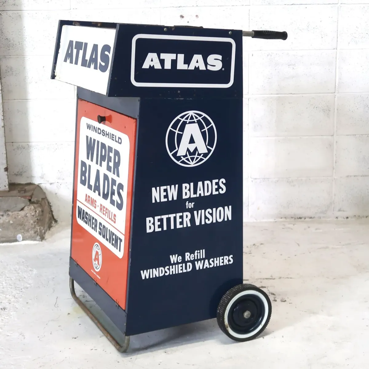 50～60's ATLAS ビンテージ メタルキャビネット ワゴン