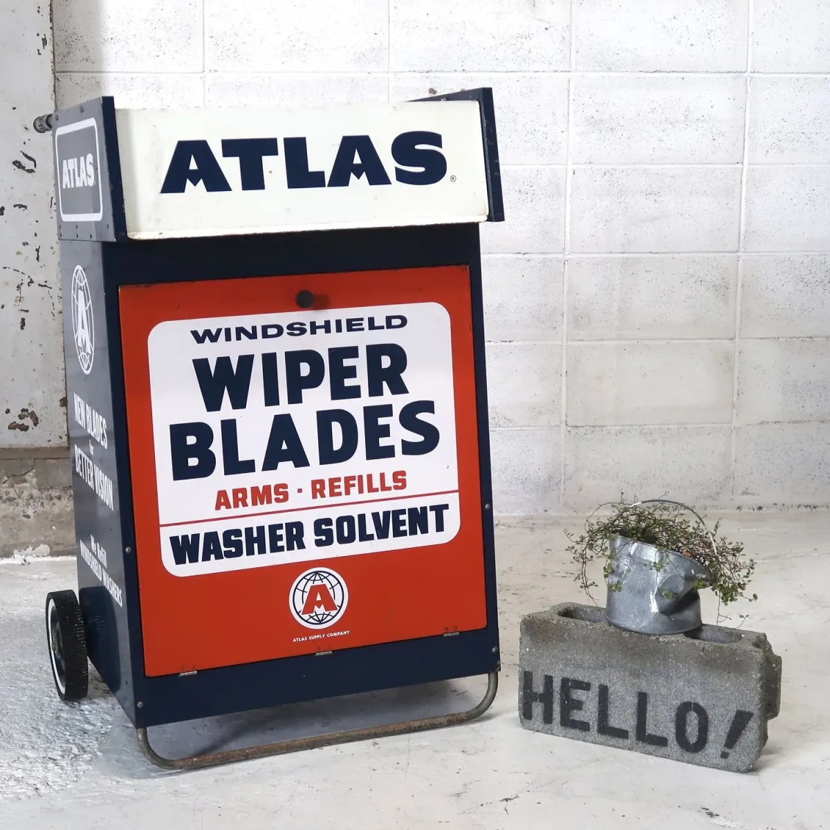 50～60's ATLAS ビンテージ メタルキャビネット ワゴン