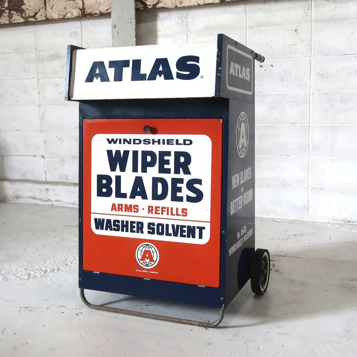 50～60's ATLAS ビンテージ メタルキャビネット ワゴン