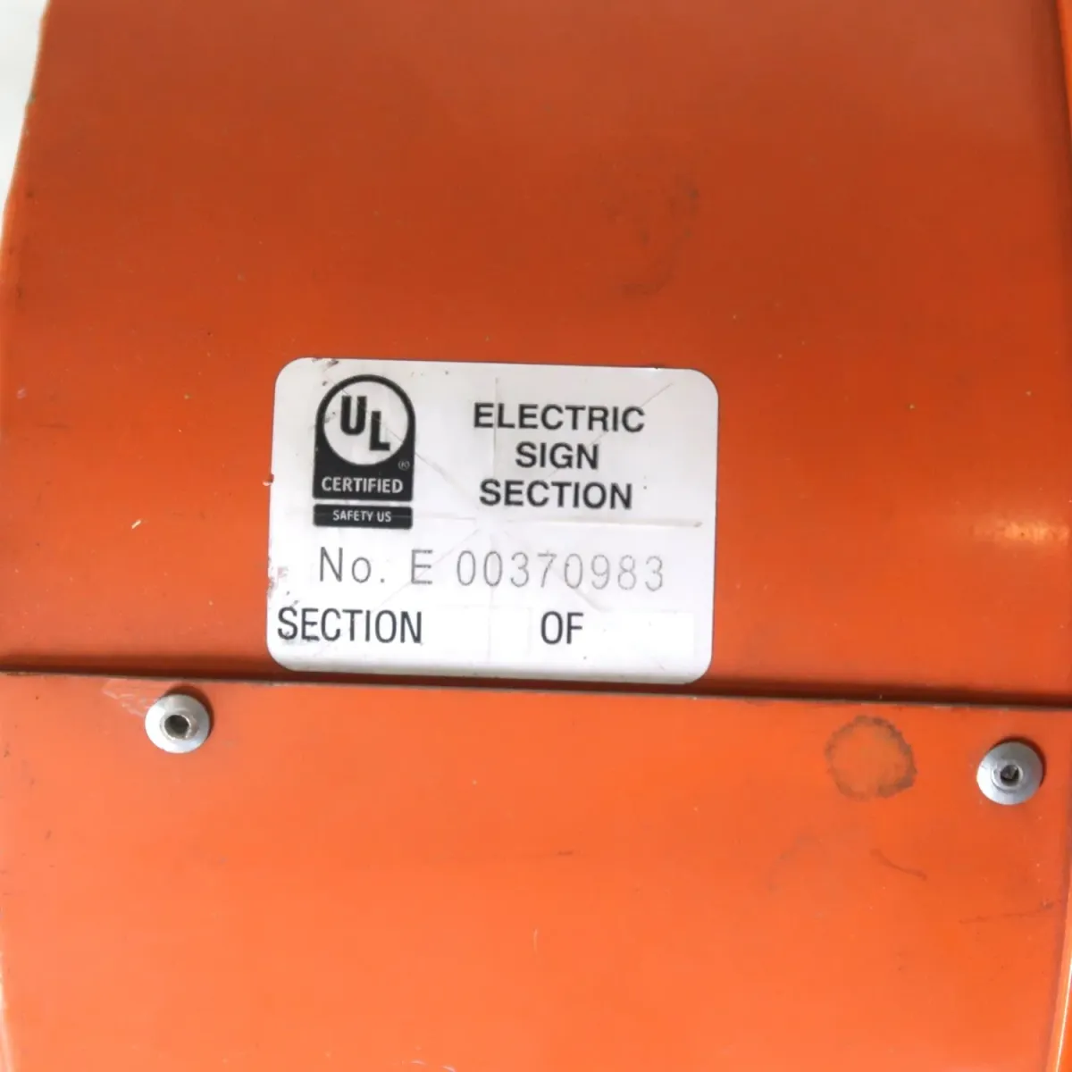 ビンテージ レターサイン ミニサイズ O