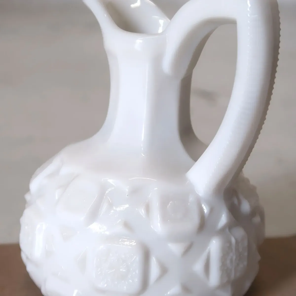 アンティーク ミルクガラス クルーエット