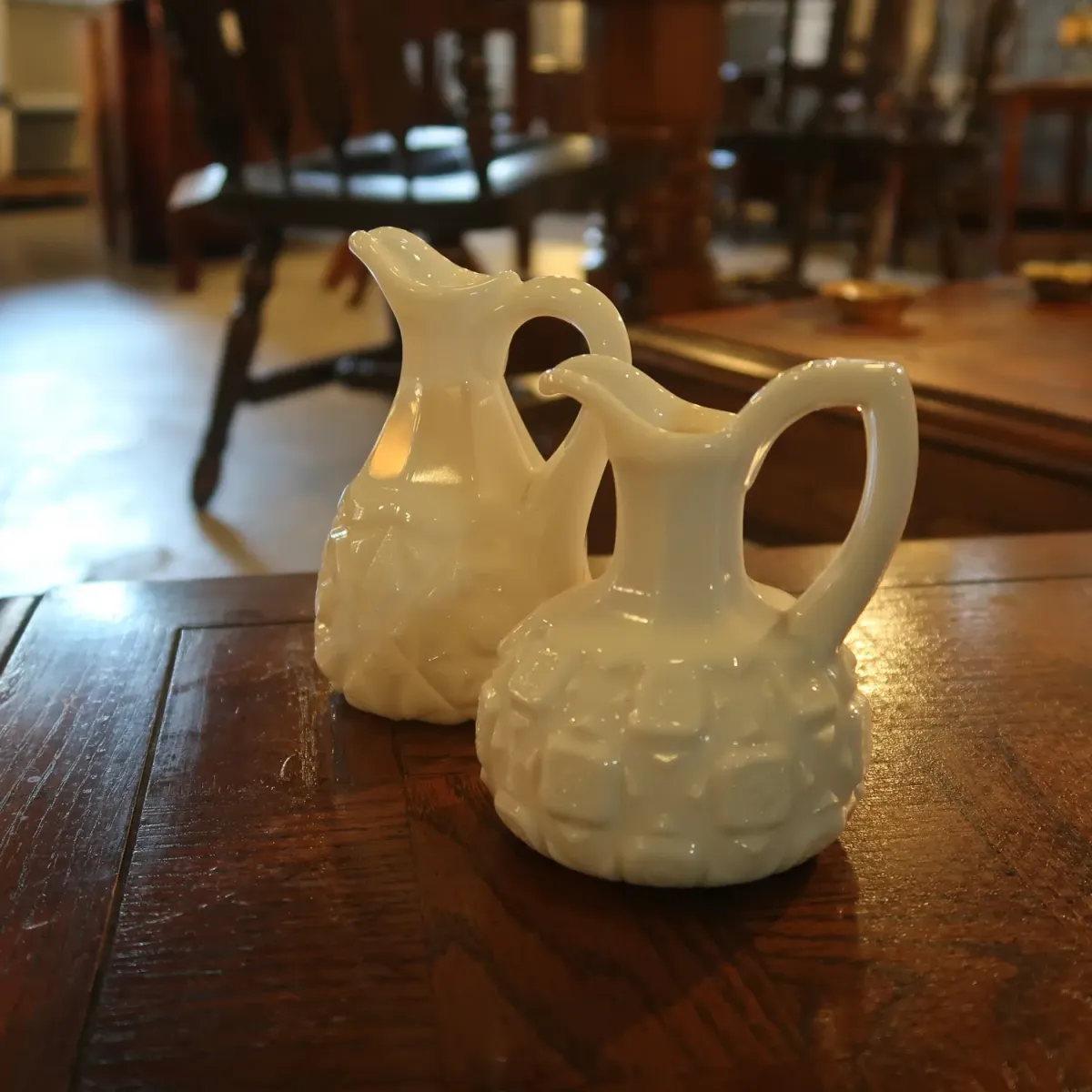 アンティーク ミルクガラス クルーエット