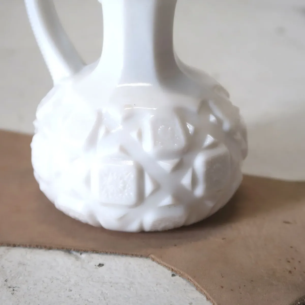 アンティーク ミルクガラス クルーエット