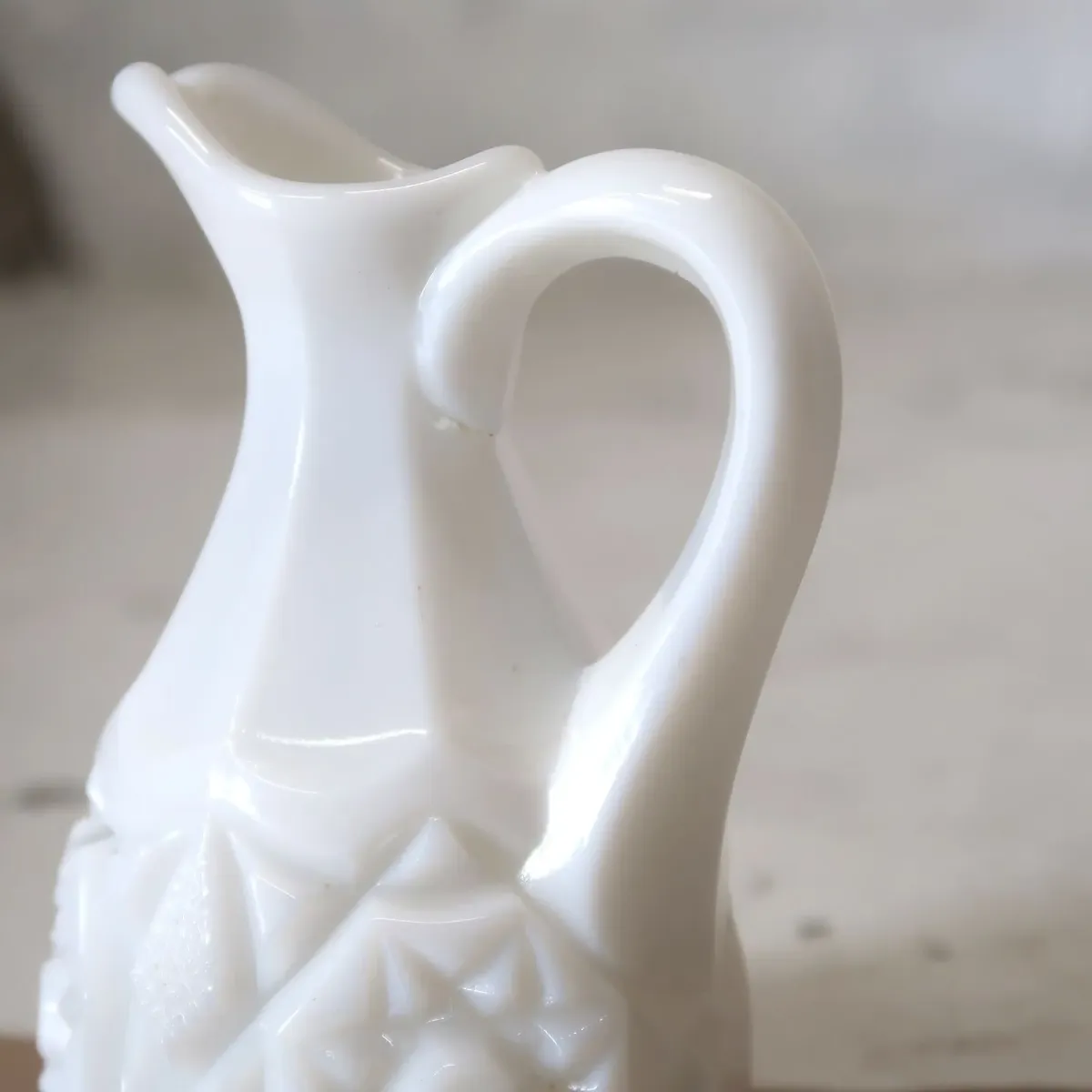 アンティーク ミルクガラス クルーエット