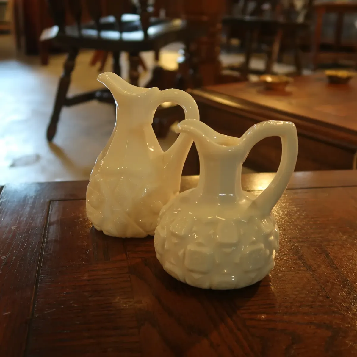 アンティーク ミルクガラス クルーエット