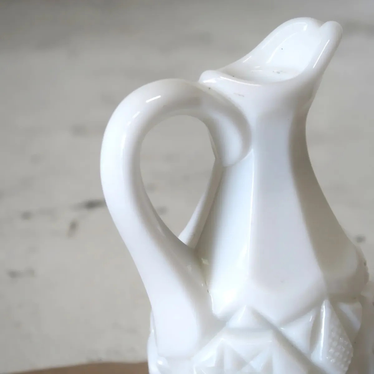 アンティーク ミルクガラス クルーエット