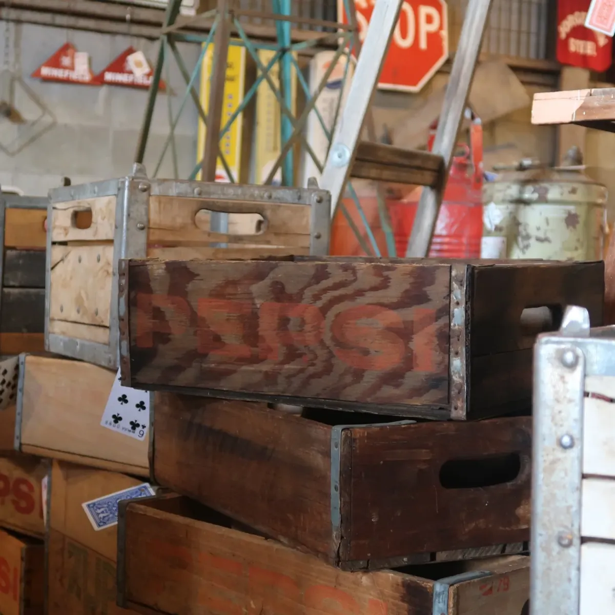 ペプシコーラ ビンテージ ウッドボックス