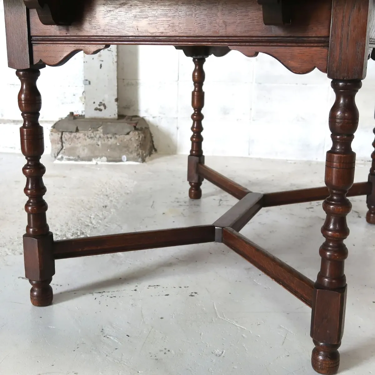 アンティーク ドローリーフ ダイニングテーブル