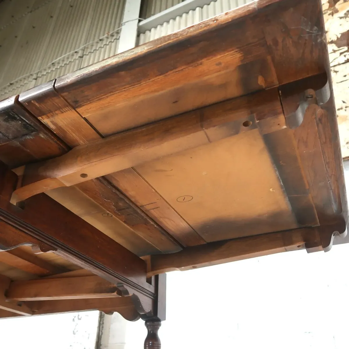 アンティーク ドローリーフ ダイニングテーブル