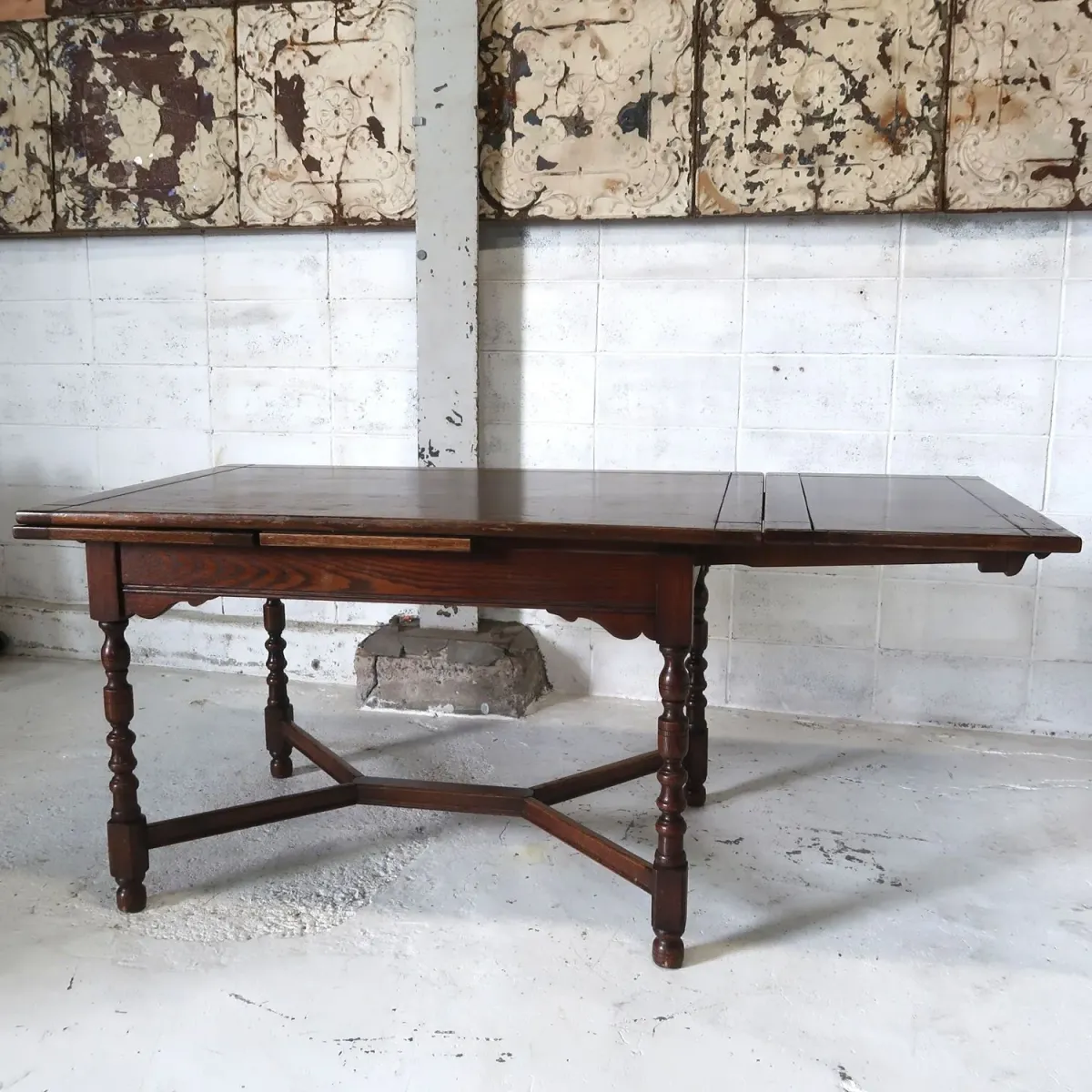 アンティーク ドローリーフ ダイニングテーブル