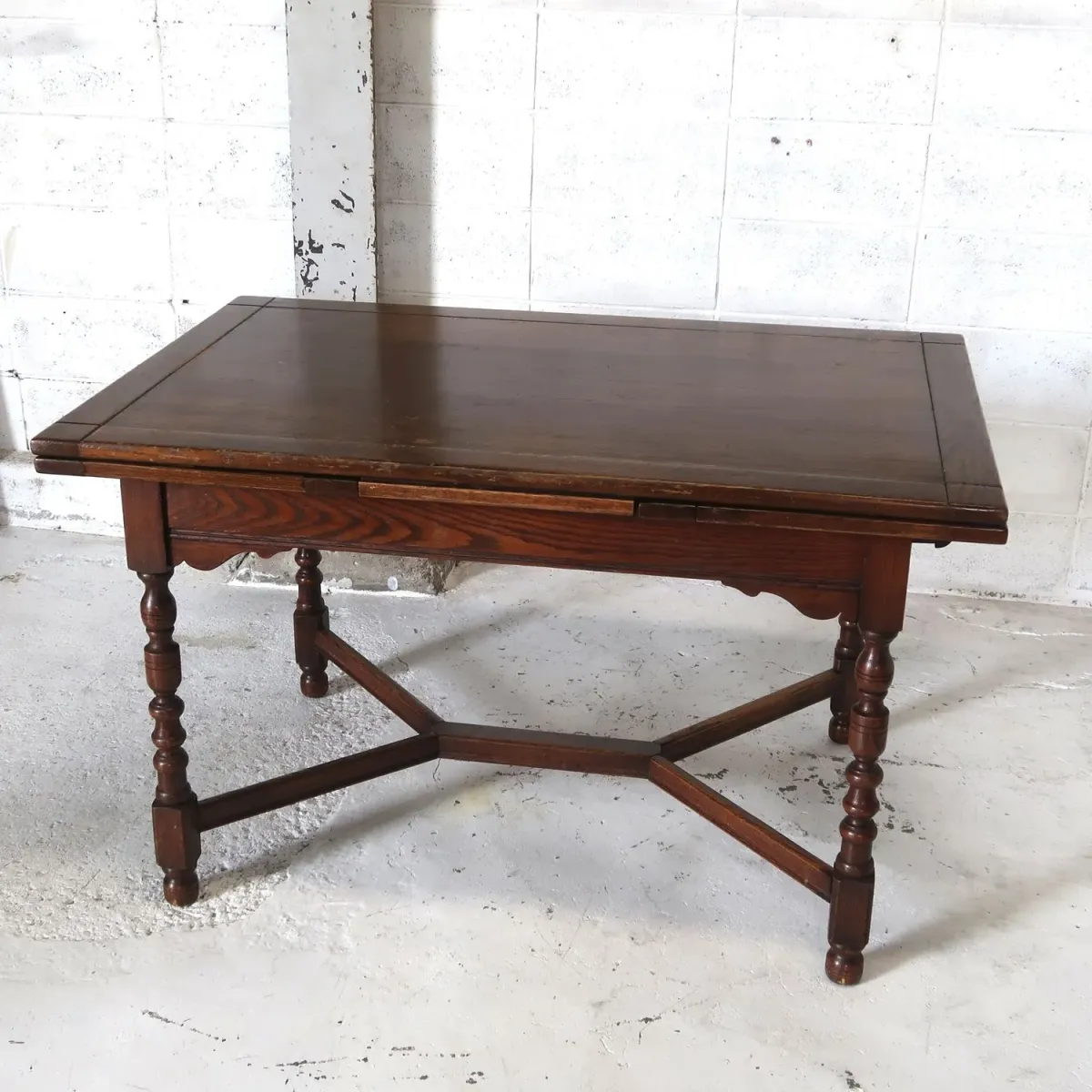 アンティーク ドローリーフ ダイニングテーブル