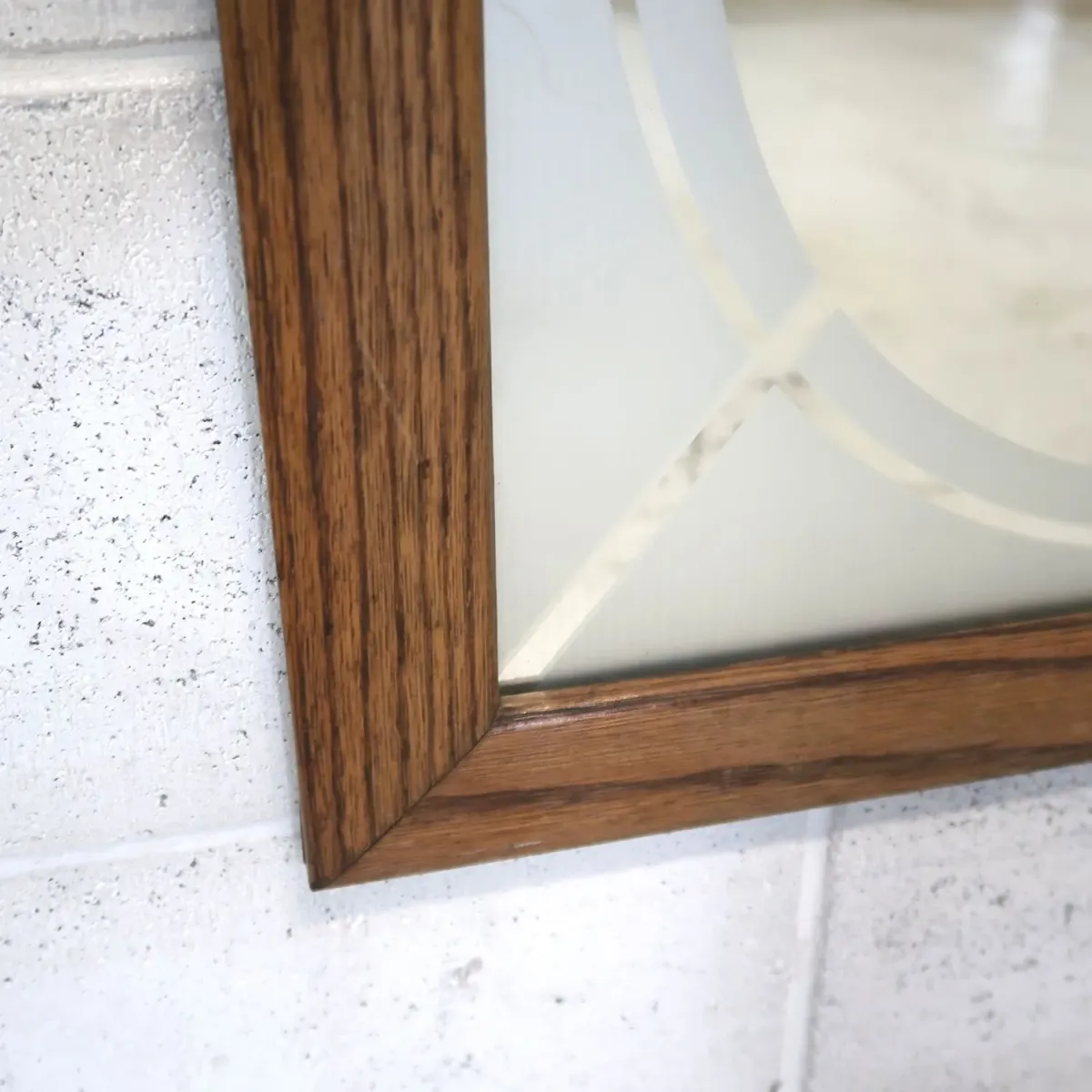 ビンテージ ウッドフレーム ウォールミラー
