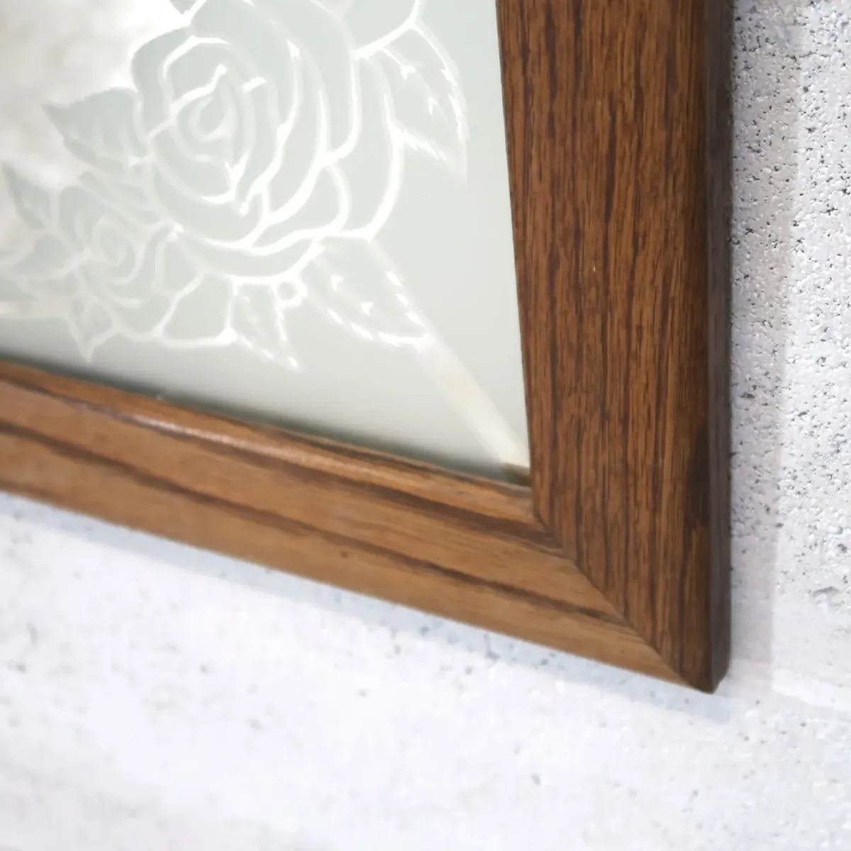 ビンテージ ウッドフレーム ウォールミラー