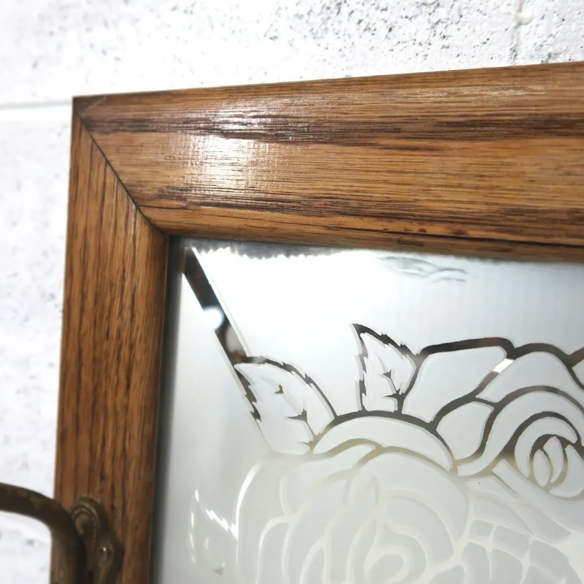ビンテージ ウッドフレーム ウォールミラー