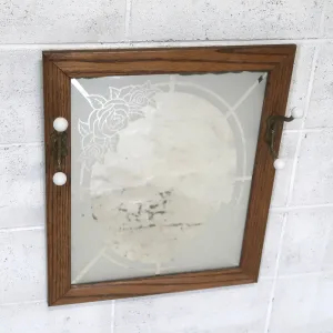 ビンテージ ウッドフレーム ウォールミラー