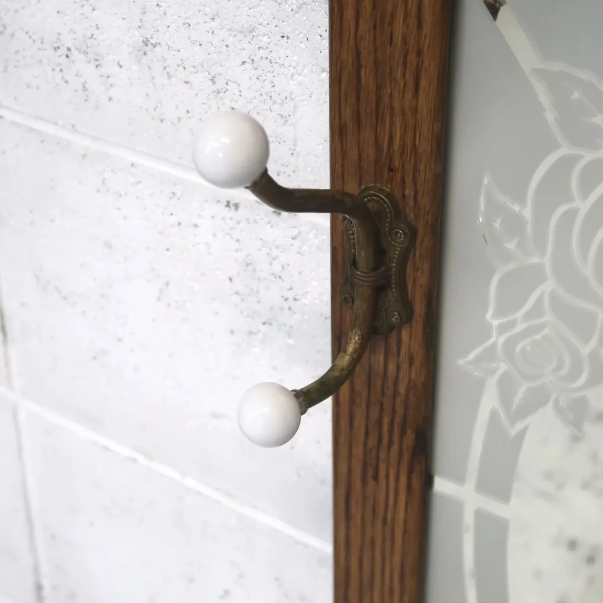 ビンテージ ウッドフレーム ウォールミラー