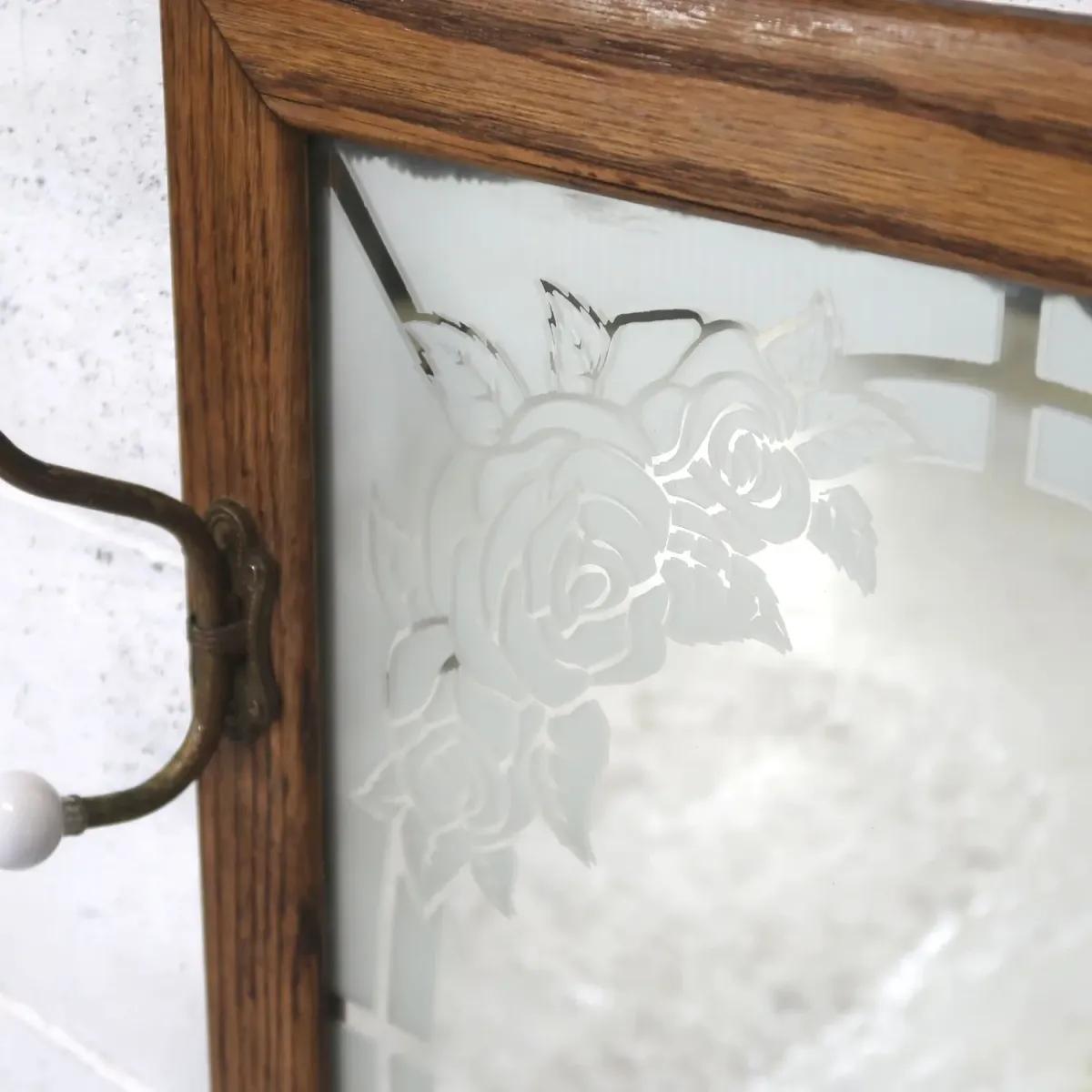 ビンテージ ウッドフレーム ウォールミラー