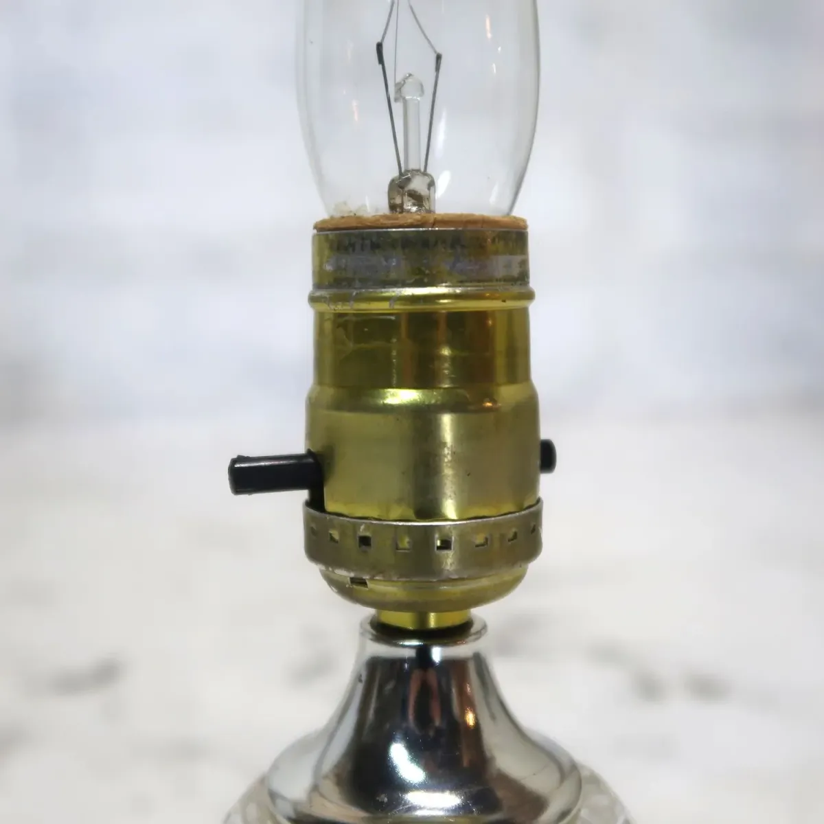 アンティーク ガラスベース テーブルランプ