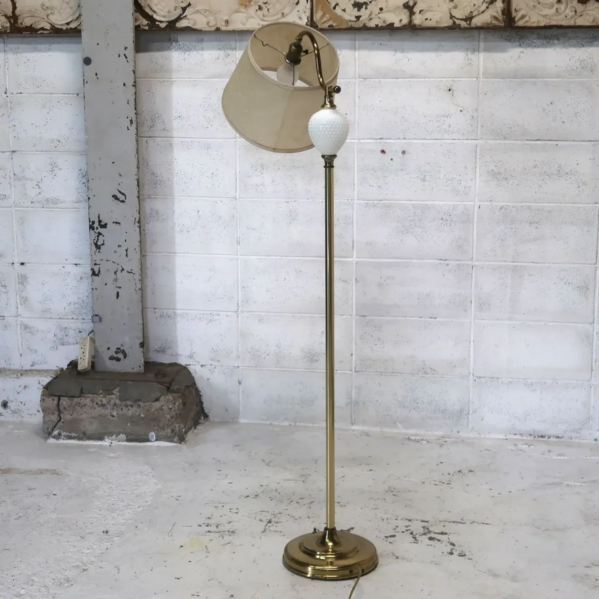 アンティーク ファイバーシェード フロアランプ