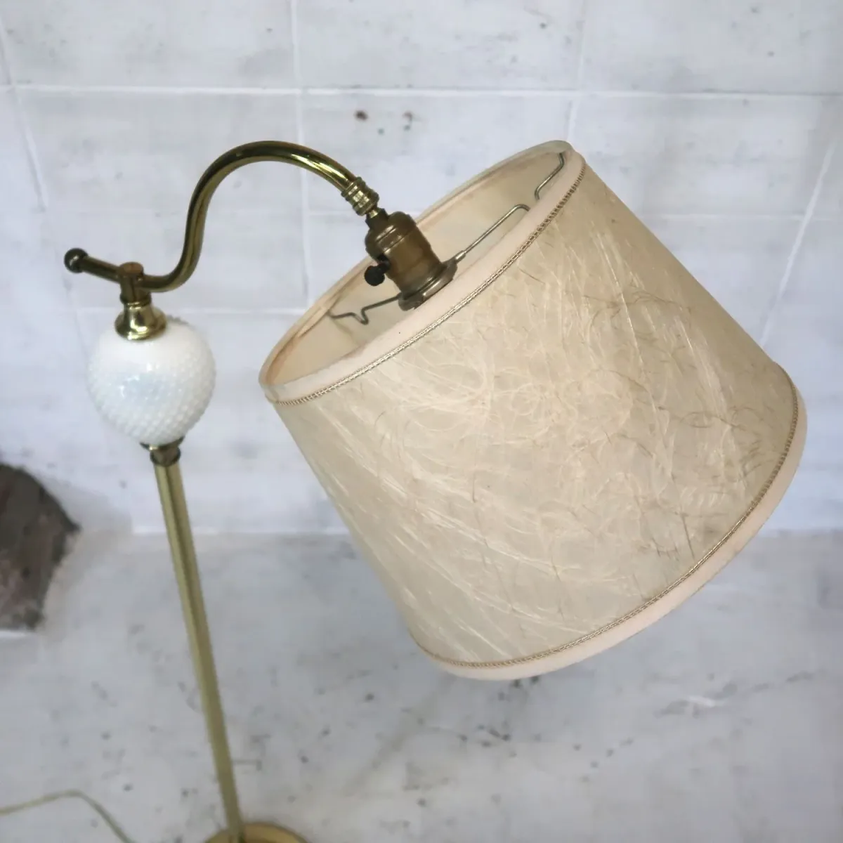 アンティーク ファイバーシェード フロアランプ