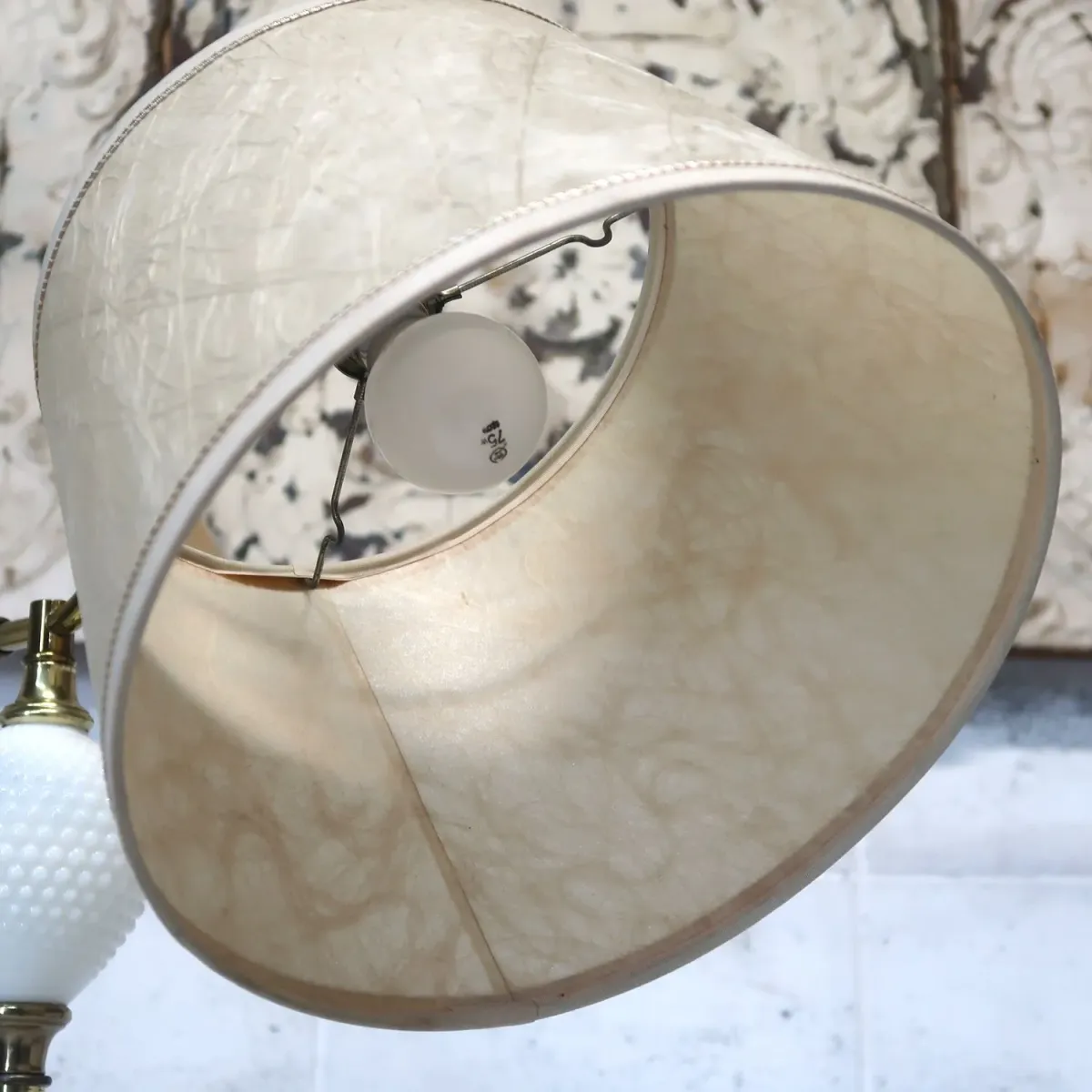 アンティーク ファイバーシェード フロアランプ