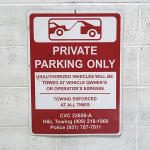 ロードサイン PRIVATE PARKING ONLY