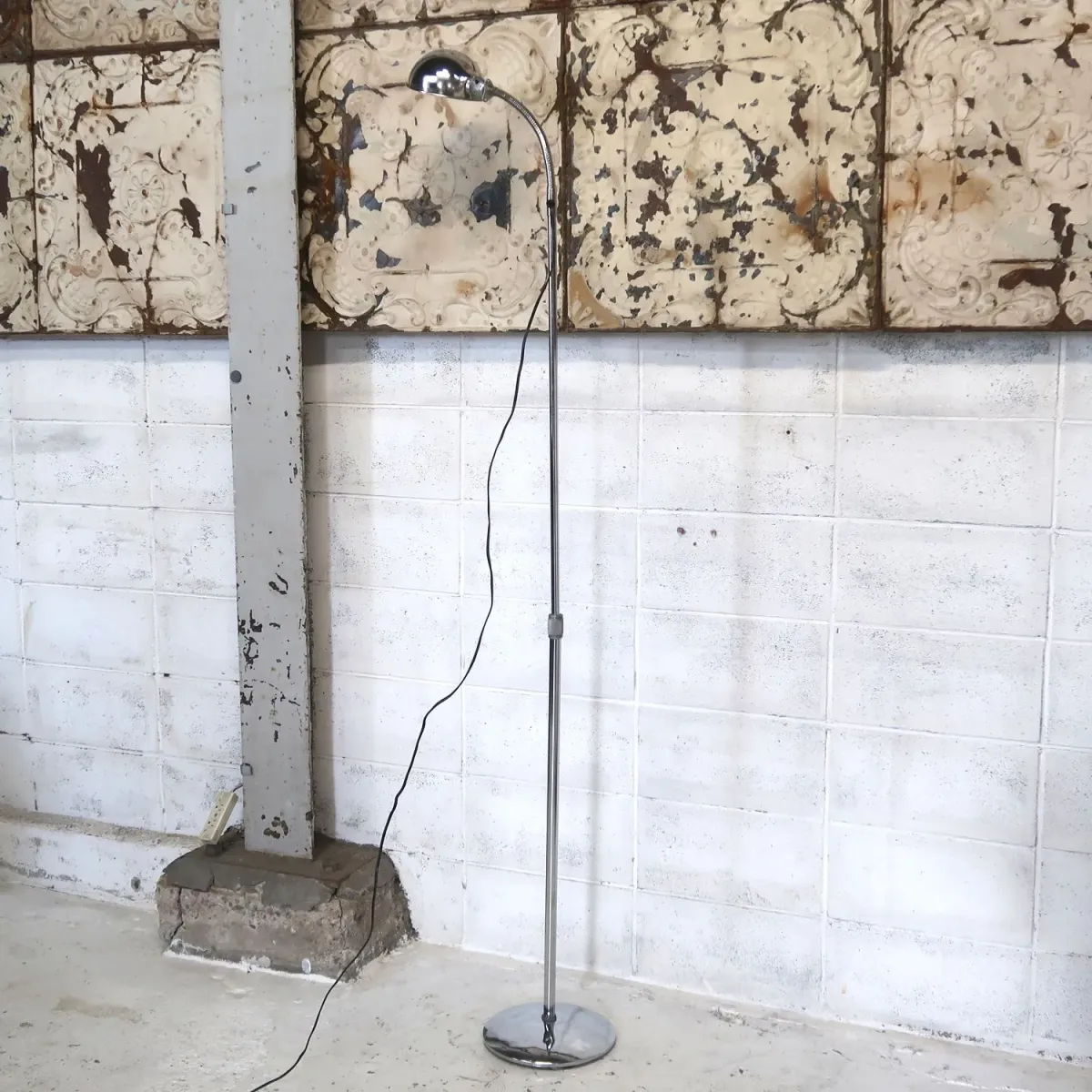 50's〜 ビンテージ インダストリアル フロアランプ