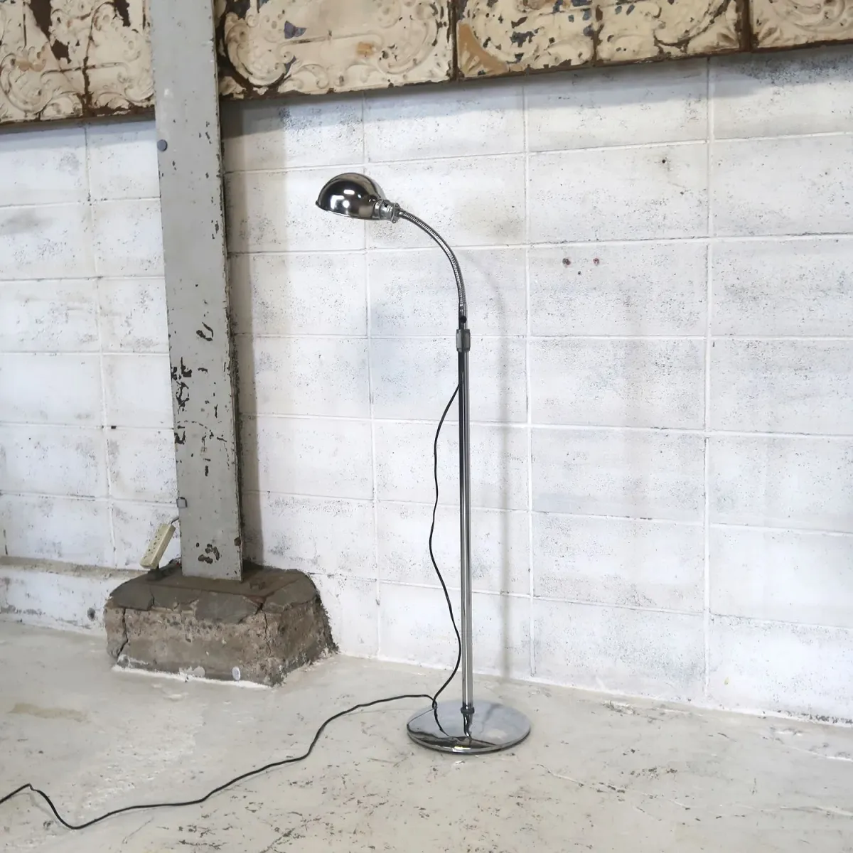 50's〜 ビンテージ インダストリアル フロアランプ