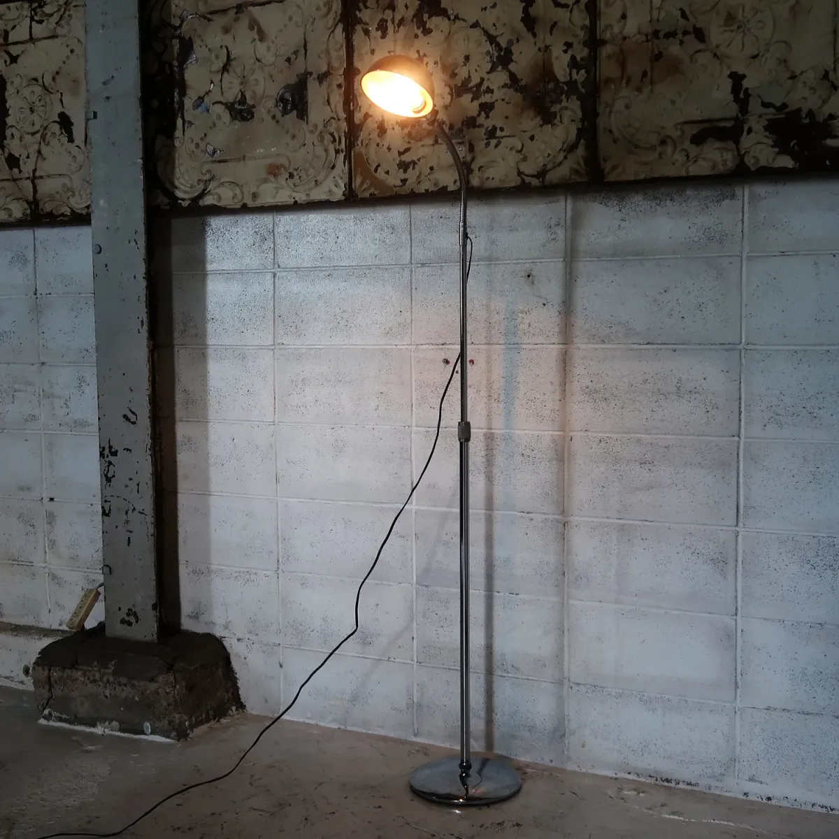 50's〜 ビンテージ インダストリアル フロアランプ