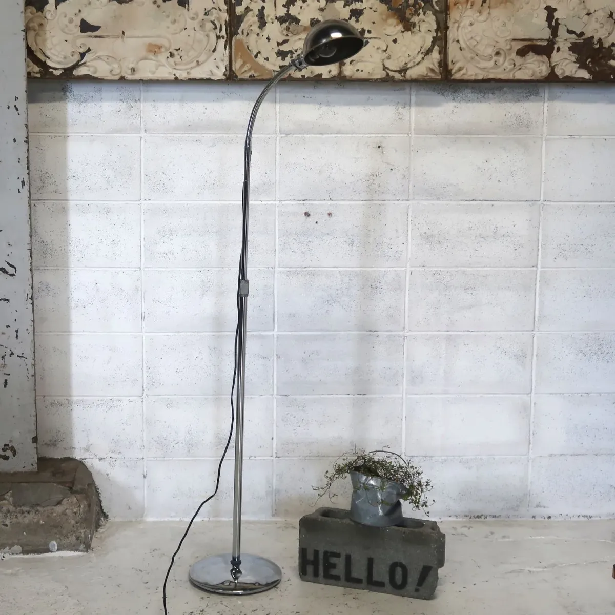 50's〜 ビンテージ インダストリアル フロアランプ